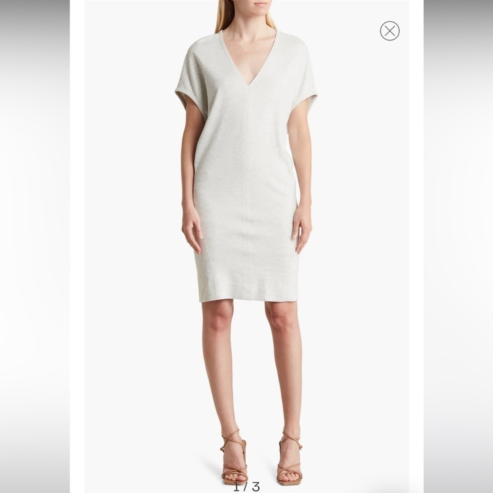 REISS Lacey Dolman Sleeve T-shirt Dress Gray Size US 6 NWT New